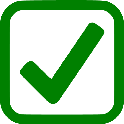 green checkmark